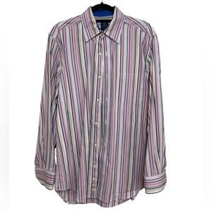 Tailorbyrd Men’s Vertical Stripe Button Down - Size L